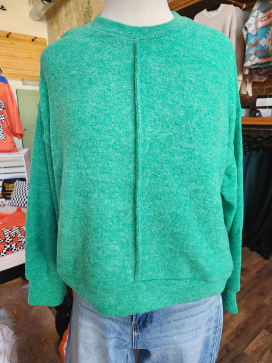 BE THE LIGHT SWEATER - GREEN