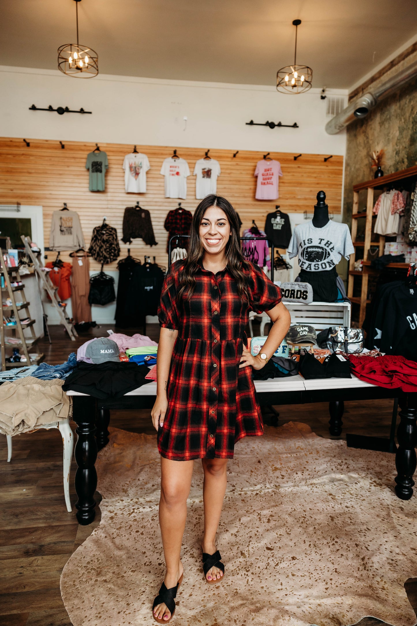 Game Day Plaid Dress