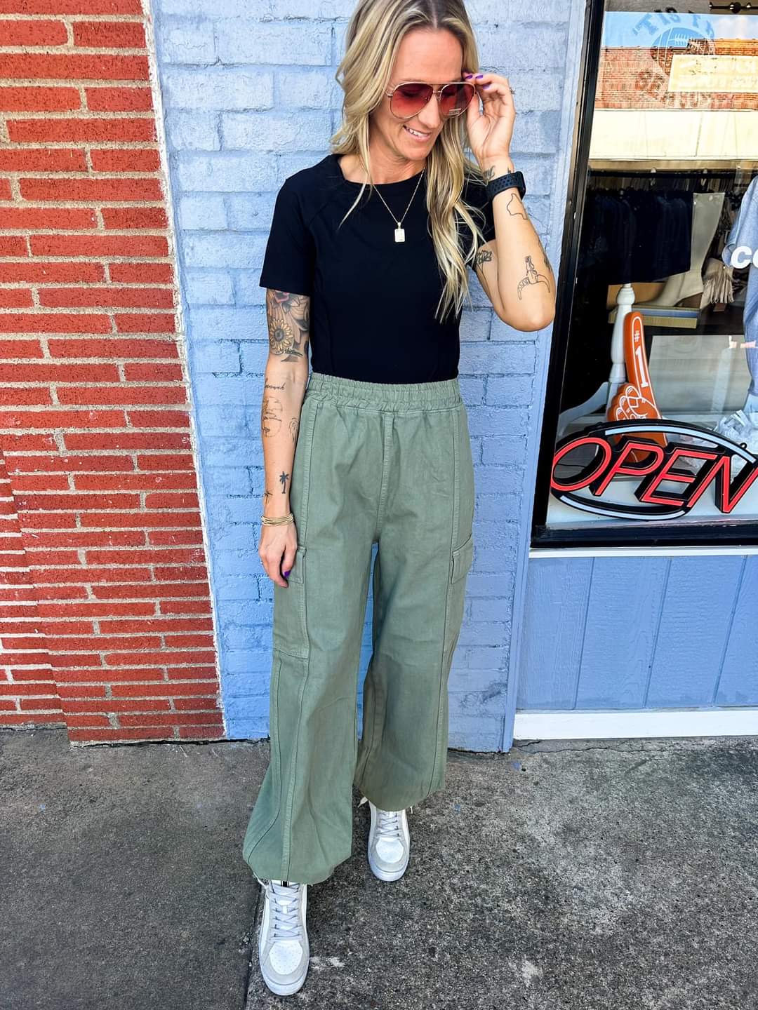 Skater Girl Olive Pants