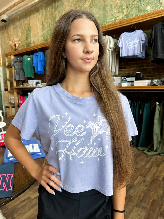 YEE-HAW LAVENDER TEE