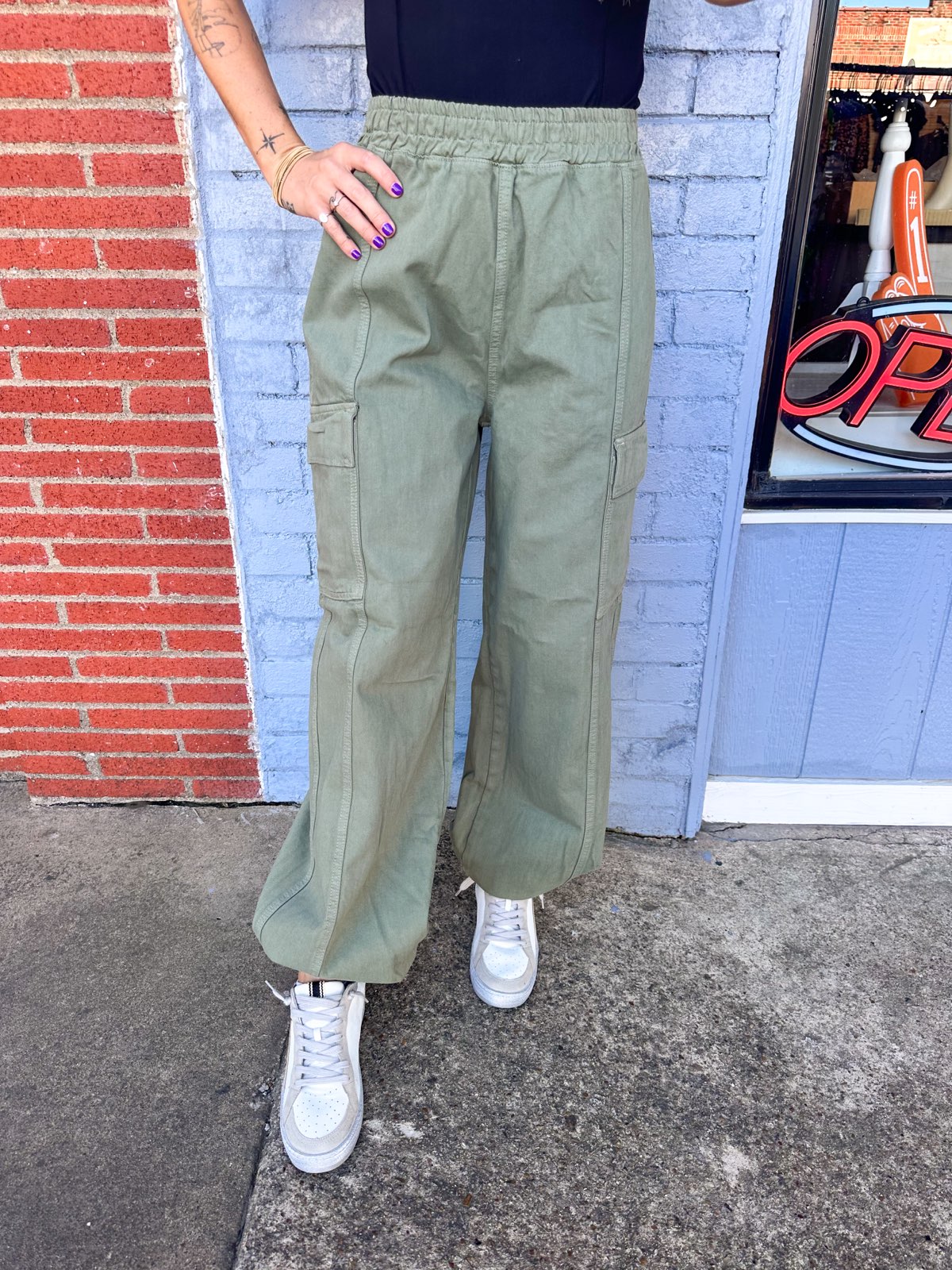 Skater Girl Olive Pants