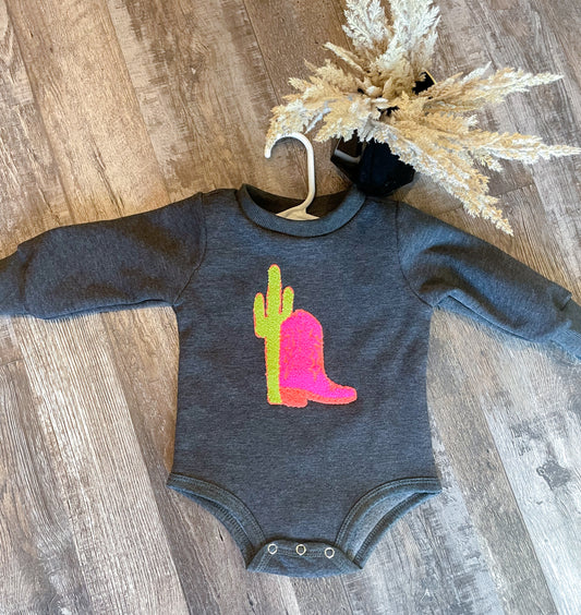 Neon Boot Scoot Patch Pullover