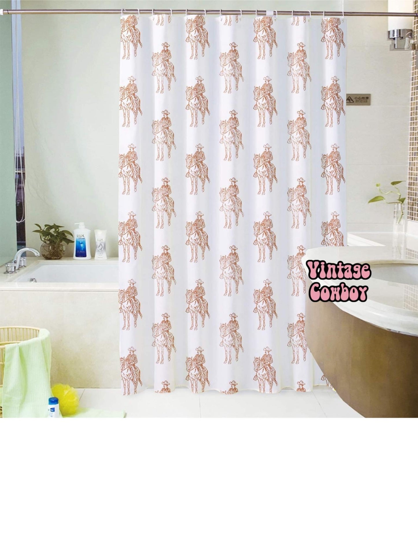 Vintage Cowboy Shower Curtain