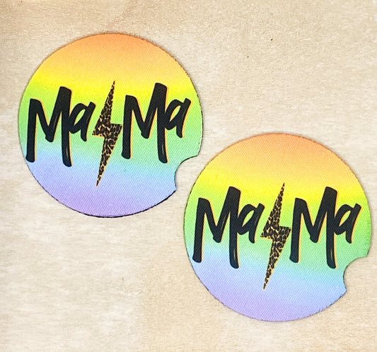 Rainbow Mama Car Coaster