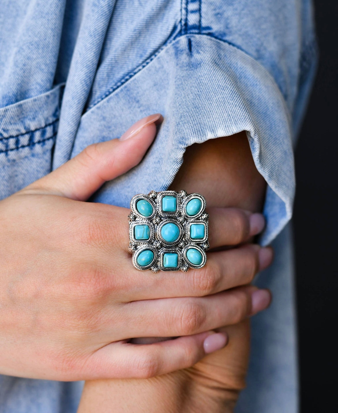 Multi Stone Adjustable Ring